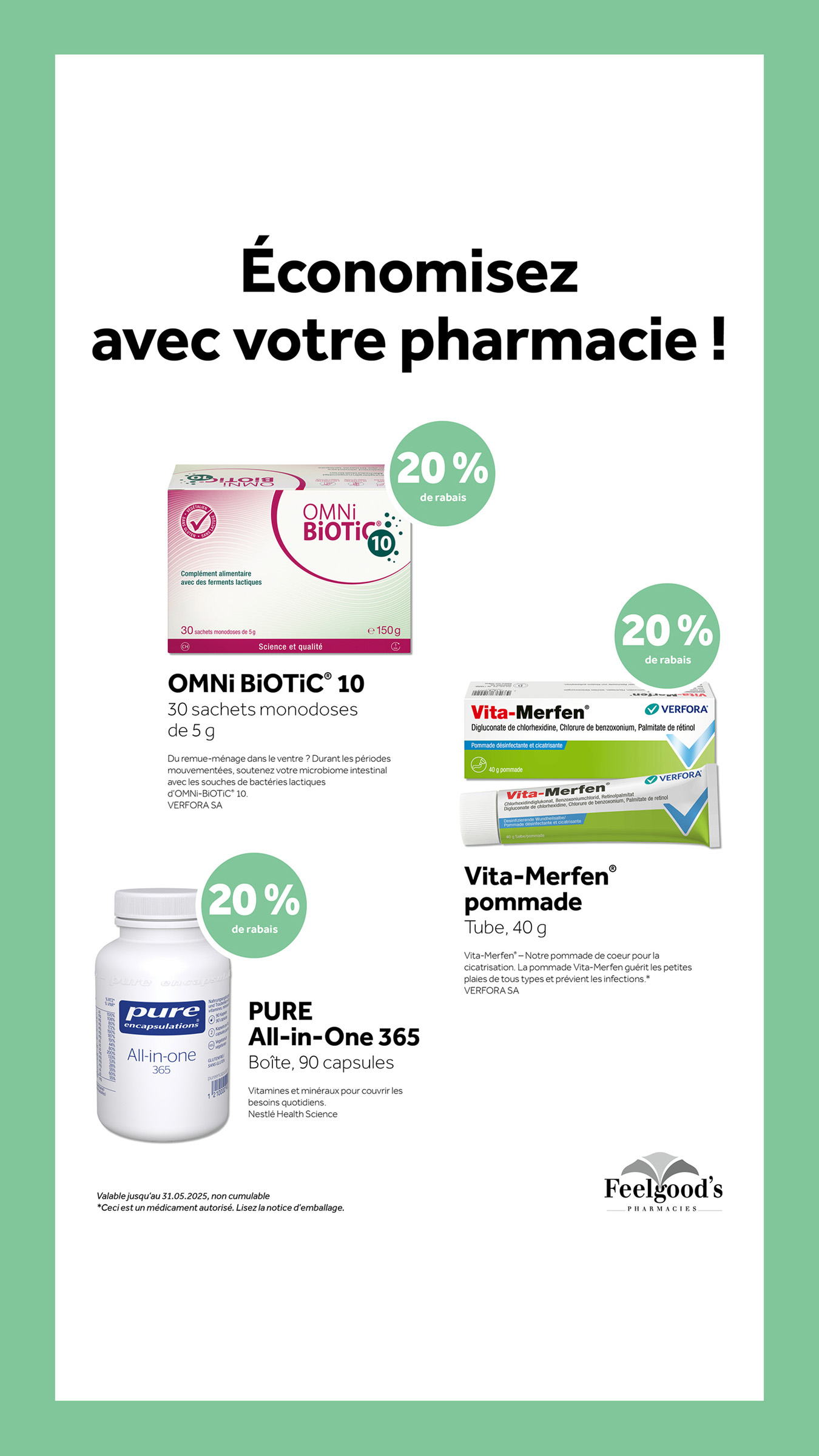 Action feelgoods Mai pharmancie Noirmont